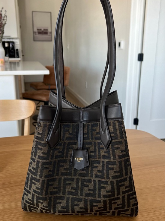 Fendi Handbags - Fendi Brown FF Monogram Origami Tote
